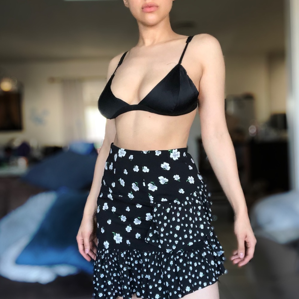 Floral high waisted skirt